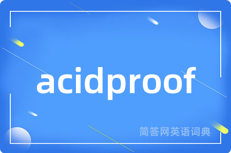 acidproof