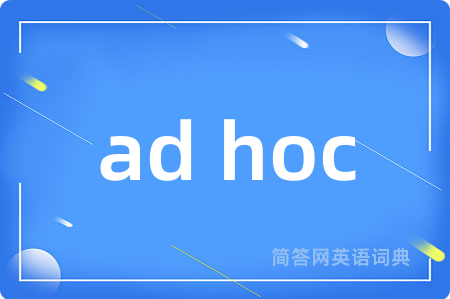 ad hoc