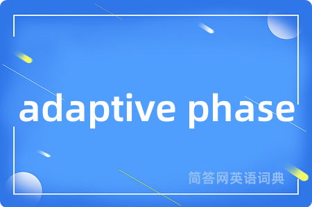 adaptive phase是什么意思,adaptive phase的中文翻译 adaptive phase
