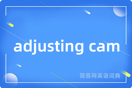 adjusting cam