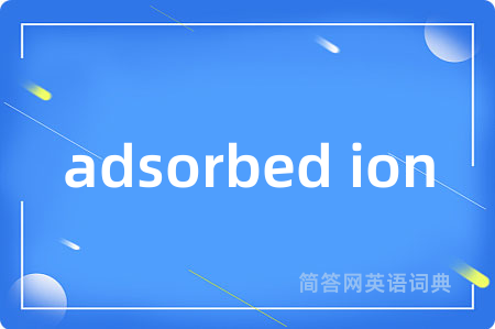 adsorbed ion