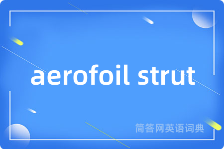 aerofoil strut是什么意思,aerofoil strut的中文翻译 aerofoil strut