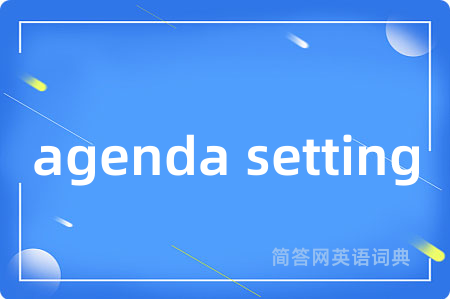 agenda setting