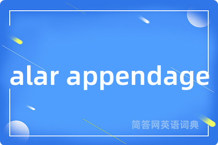 alar appendage是什么意思,alar appendage的中文翻译 alar appendage