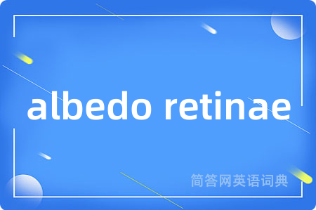 albedo retinae是什么意思,albedo retinae的中文翻译 albedo retinae