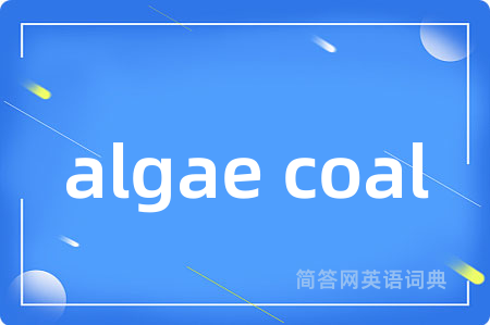 algae coal