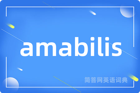 amabilis是什么意思,amabilis的中文翻译 amabilis