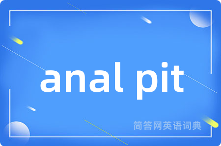 anal pit是什么意思,anal pit的中文翻译 anal pit