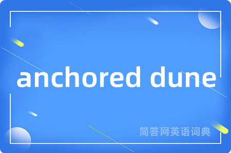 anchored dune是什么意思,anchored dune的中文翻译 anchored dune