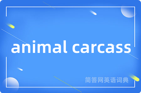 animal carcass是什么意思,animal carcass的中文翻译 animal carcass
