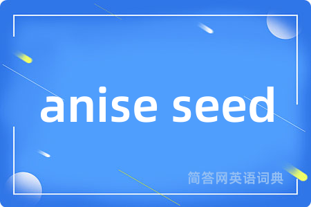 anise seed是什么意思,anise seed的中文翻译 anise seed