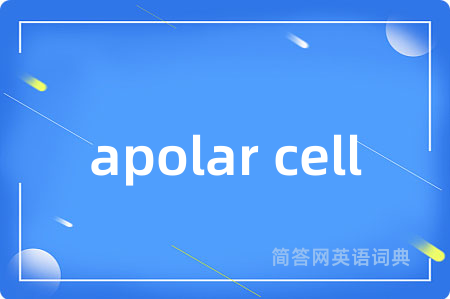 apolar cell是什么意思,apolar cell的中文翻译 apolar cell
