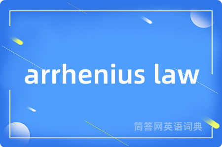 arrhenius law