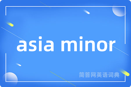 asia minor是什么意思,asia minor的中文翻译 asia minor