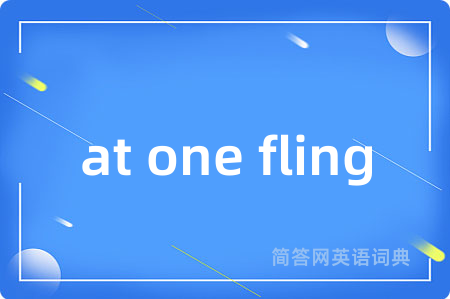 at one fling