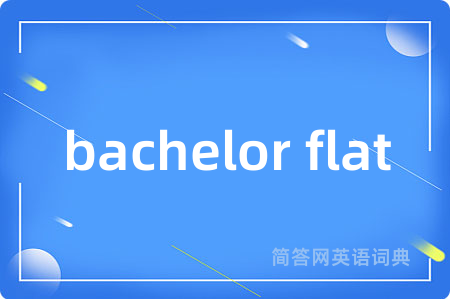 bachelor flat是什么意思,bachelor flat的中文翻译 bachelor flat