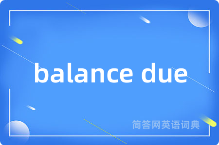 balance due