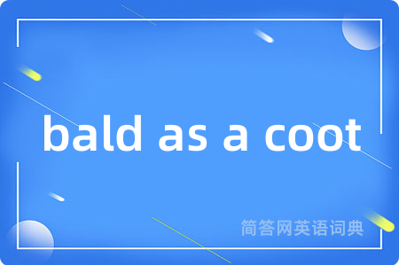 bald as a coot是什么意思,bald as a coot的中文翻译 bald as a coot