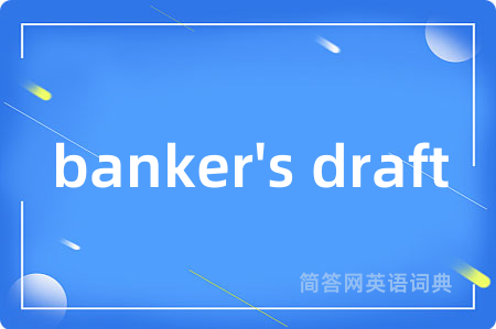 banker's draft