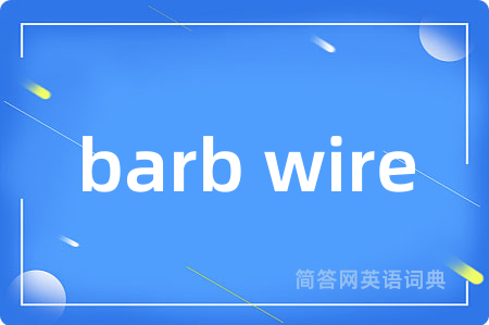 barb wire是什么意思,barb wire的中文翻译 barb wire