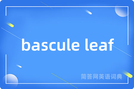 bascule leaf是什么意思,bascule leaf的中文翻译 bascule leaf