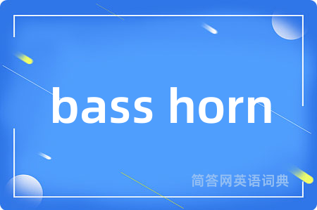 bass horn是什么意思,bass horn的中文翻译 bass horn