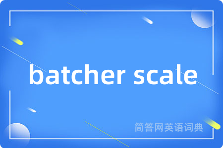 batcher scale