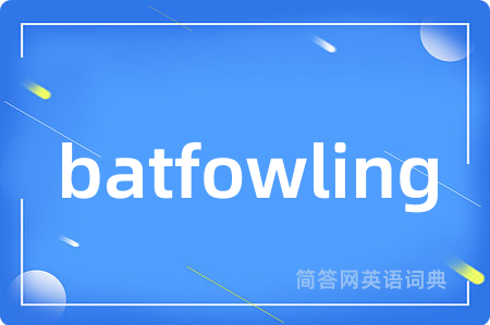 batfowling是什么意思,batfowling的中文翻译 batfowling