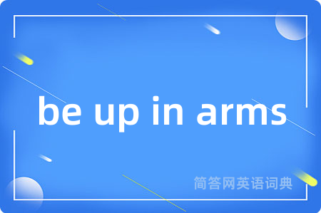 be up in arms是什么意思,be up in arms的中文翻译 be up in arms