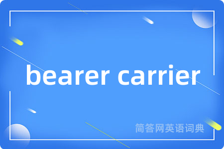 bearer carrier是什么意思,bearer carrier的中文翻译 bearer carrier