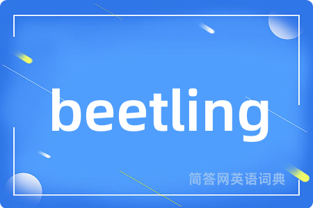 beetling是什么意思,beetling的中文翻译 beetling