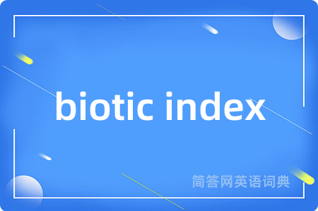biotic index