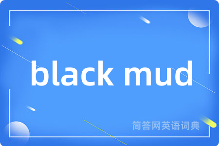 black mud是什么意思,black mud的中文翻译 black mud