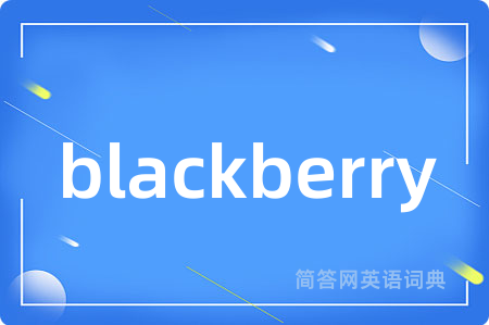 blackberry是什么意思,blackberry的中文翻译 blackberry