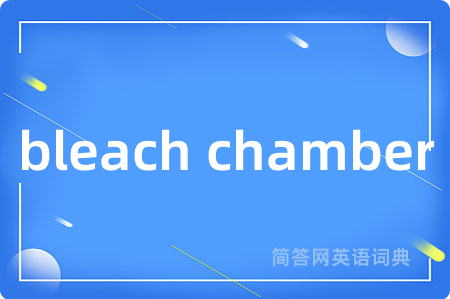 bleach chamber是什么意思,bleach chamber的中文翻译 bleach chamber