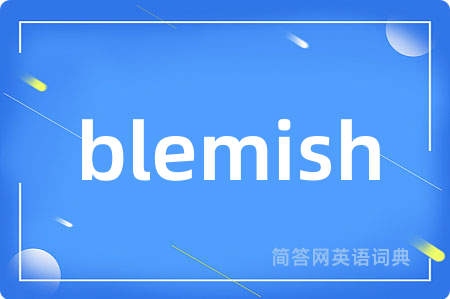blemish是什么意思,blemish的中文翻译 blemish