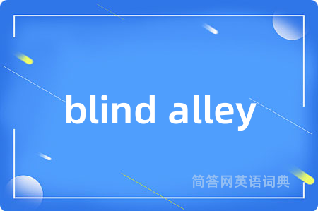 blind alley是什么意思,blind alley的中文翻译 blind alley