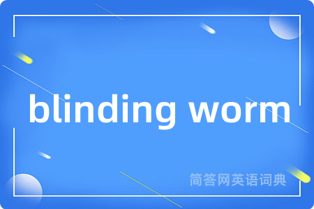 blinding worm是什么意思,blinding worm的中文翻译 blinding worm