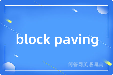 block paving