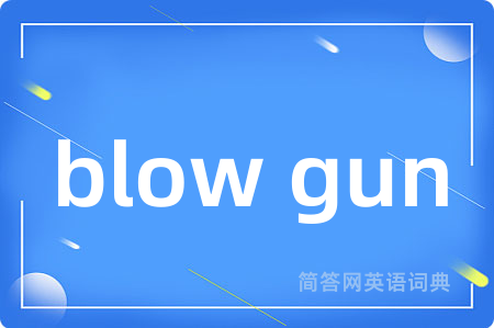 blow gun是什么意思,blow gun的中文翻译 blow gun