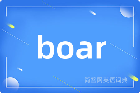 boar是什么意思,boar的中文翻译 boar