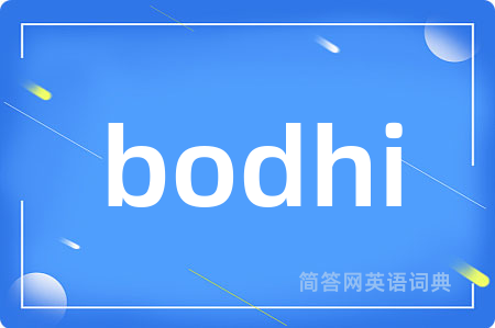 bodhi是什么意思,bodhi的中文翻译 bodhi