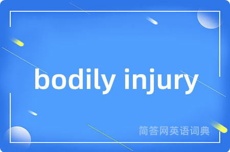 bodily injury是什么意思,bodily injury的中文翻译 bodily injury