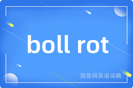 boll rot是什么意思,boll rot的中文翻译 boll rot