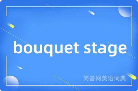 bouquet stage是什么意思,bouquet stage的中文翻译 bouquet stage