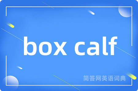 box calf是什么意思,box calf的中文翻译 box calf