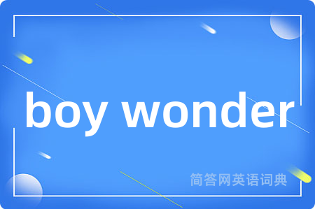 boy wonder是什么意思,boy wonder的中文翻译 boy wonder