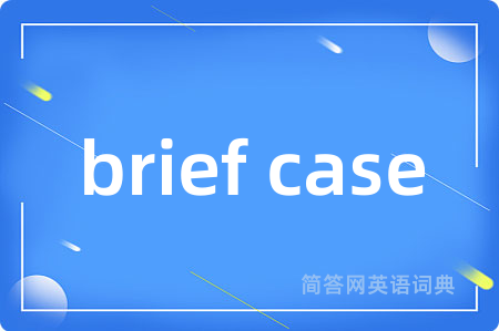 brief case是什么意思,brief case的中文翻译 brief case