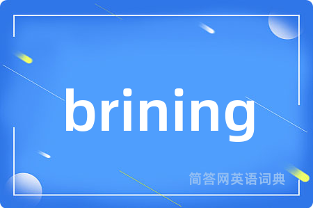 brining是什么意思,brining的中文翻译 brining