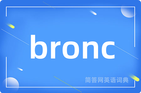 bronc是什么意思,bronc的中文翻译 bronc